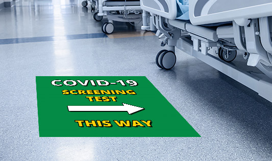 Hospitals / Clinics Floor Stickers / Decals / Signs (Clear)  3 - Circleone