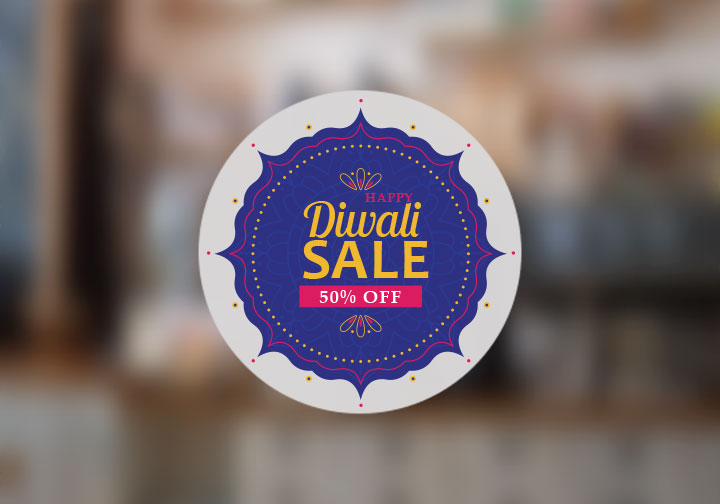 Front Adhesive Die-Cut Frosted Decals  1 - Circleone