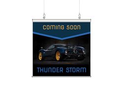 Hanging Clamp Bar Banner (Fabric Banners) - Circleone