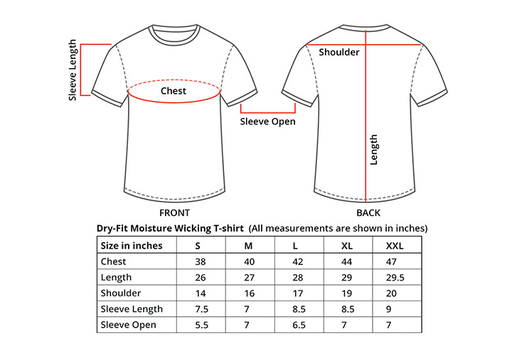 Men's Dry-Fit Moisture Wicking T-shirt - Crew Neck-Circleone-7