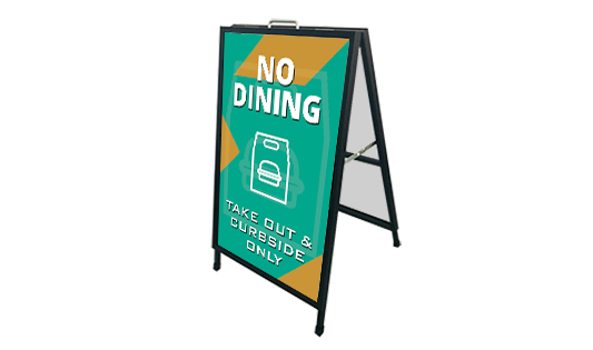 Curbside / Takeout / Delivery / Drive Thru Metal Frames  2 - Circleone