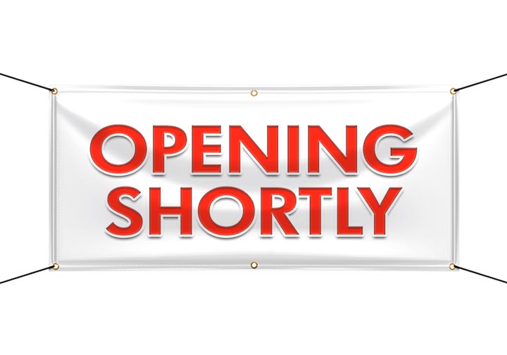 Opening Shortly Banners (Vinyl Banners) - Circleone