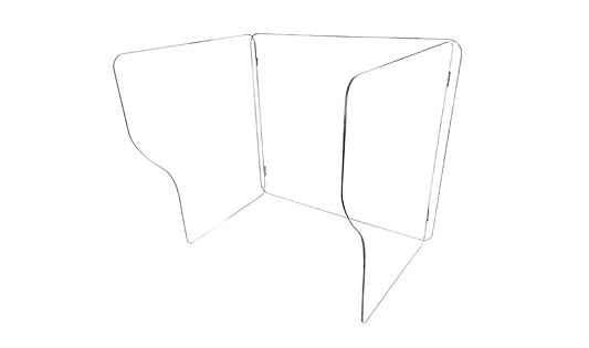 Reception Desk Sneeze Guard  3 - Circleone