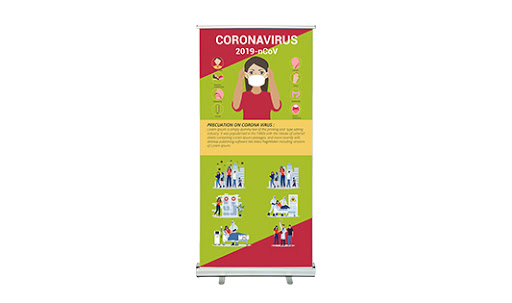 Safety Roll Up Banner Stands  1 - Circleone