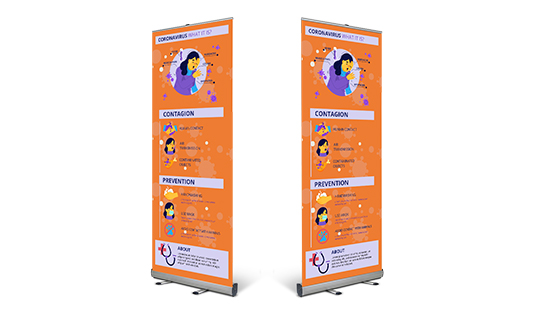 Safety Roll Up Banner Stands  2 - Circleone