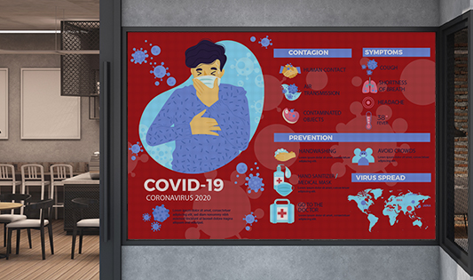 Safety Perforated Window Signs