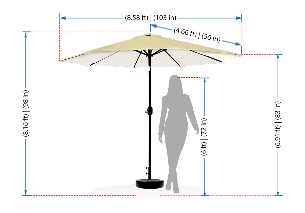 Solid Outdoor Umbrella (Umbrella) 2 - Circleone