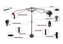 Solid Outdoor Umbrella (Umbrella) 4 - Circleone
