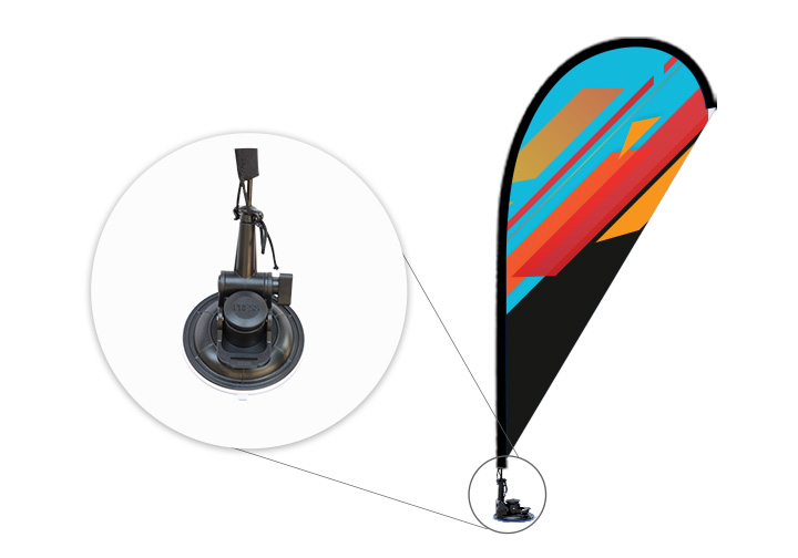 Suction Cup Flags - Teardrop (Flags) 1 - Circleone