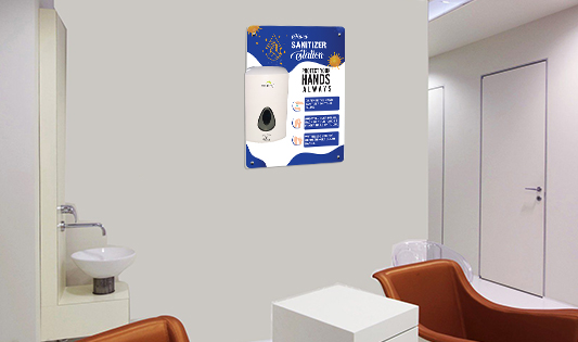 Touch-Free Dispenser Wall Mounted Sign  1 - Circleone