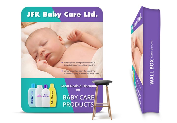 Wall Box Fabric Displays (Backdrop) - Circleone