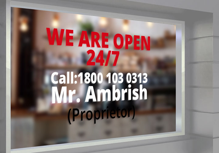 Window Lettering  3 - Circleone