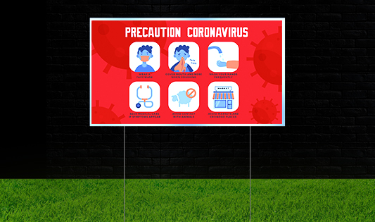 Reflective Yard Precaution Signs  1 - Circleone