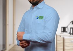 Custom Dress Shirt – Sky Blue-Circleone