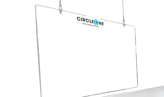 Hanging Sneeze Guard  3 - Circleone