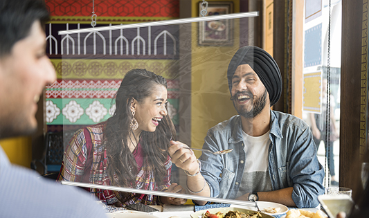 Hanging Sneeze Guard - Clear Vinyl  3 - Circleone